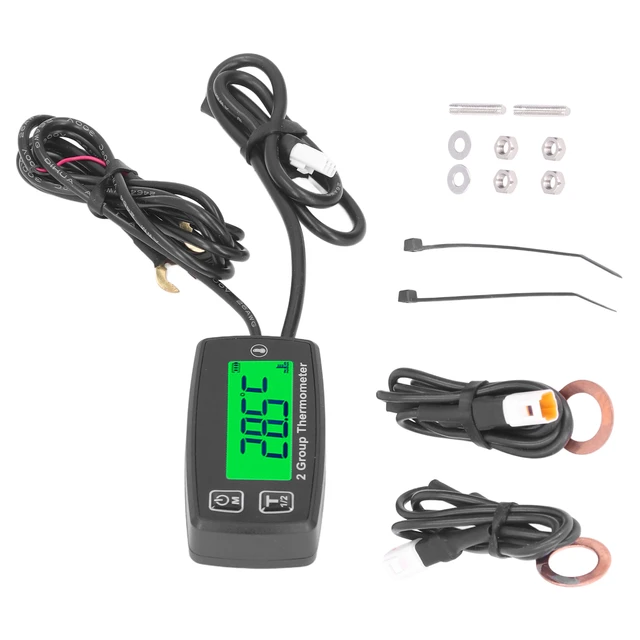 Doppel thermometer für Auto Outdoor und Indoor Mini Digital Auto Temperatur  12V LCD Hintergrund beleuchtung Thermometer Meter Auto Innen messer -  AliExpress