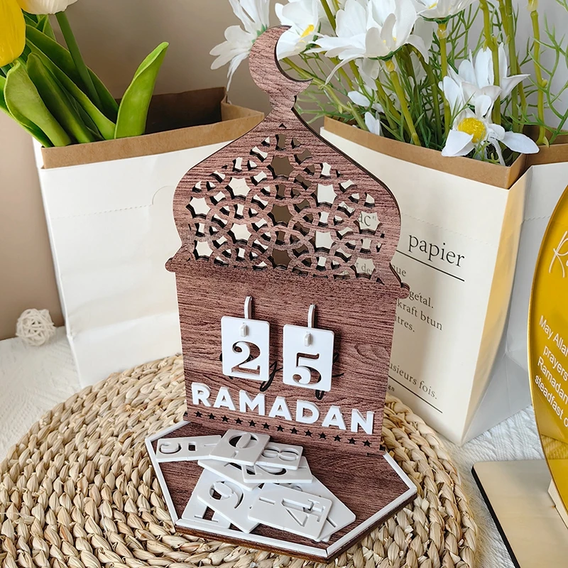 CALENDARIO DELL'AVVENTO RAMADAN decorativo autoportante 2024 per la