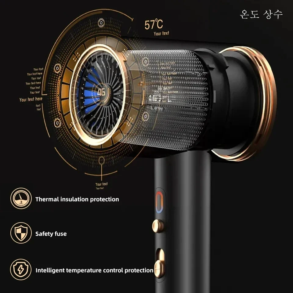 F33 Hair Dryer High-Speed Electric Turbine Airflow Low Noise Constant Temperature And Quick Drying Suitable For Home Salons - Image 5