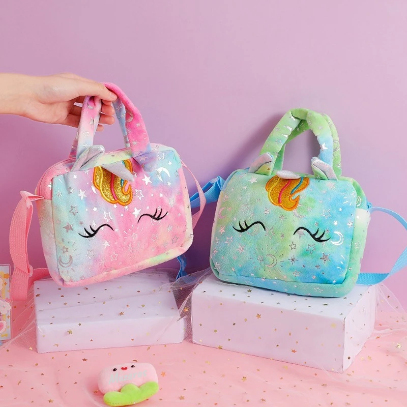 Neue Mode Süße Mädchen Nette Einhorn Umhängetasche Student Reise Schulter Kinder Geburtstag Party Geschenk Kleines Mädchen Kleine Geldbörse – Detail 4