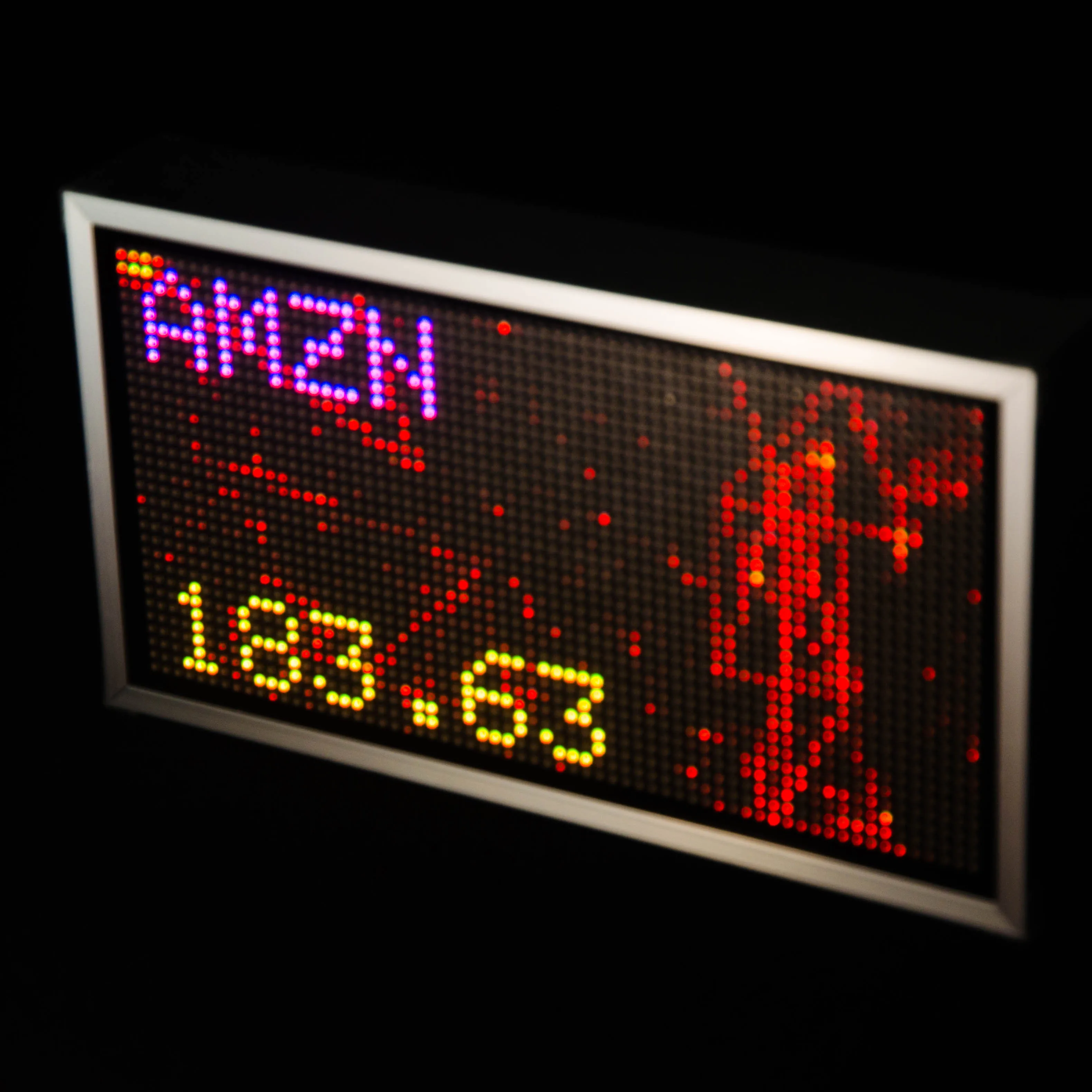 GeekMagic 8inch Big Wall Weather Clock and Stock Bitcoin Price Ticker Display with Big Pixel Screen 4