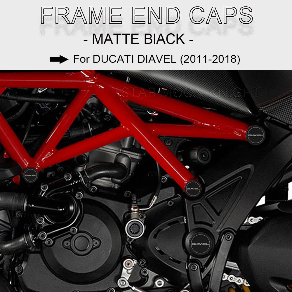 

Diavel 1200 2011-2018 Motorcycle Accessories Frame End Caps Frame Hole Cover Caps Plug Decorative For Ducati Diavel Carbon Dark