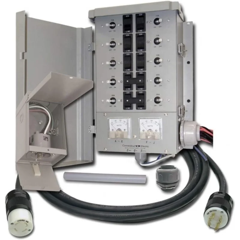 

Connecticut Electric EmerGen Transfer Switch Kit - 30 Amp, 10-Circuit, 10-Foot Cord, 7500 Watts, for Generator