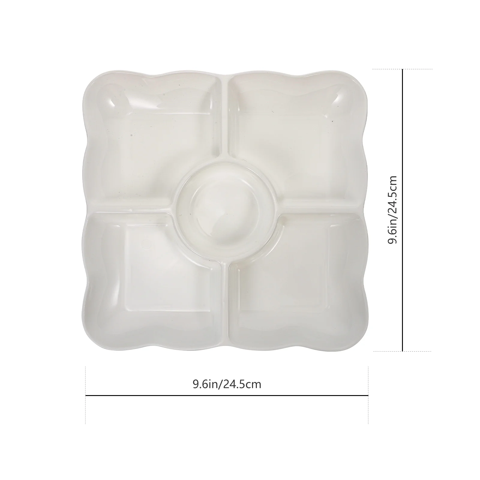 2pcs Creative Fruit Plate Snack Dessert Tray Dried Fruit Plate Multi-grid Tray fruit plate