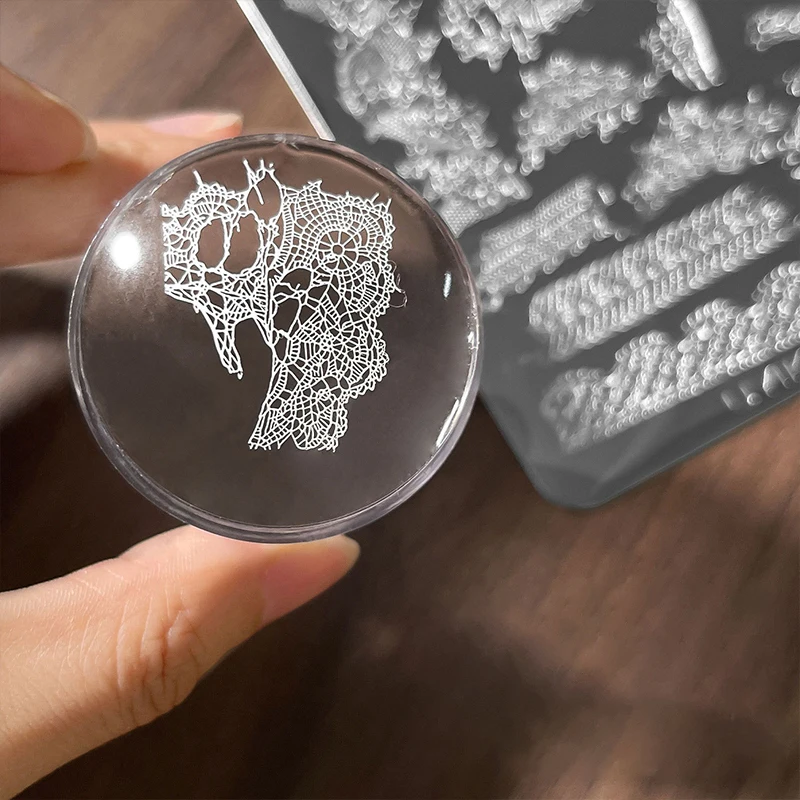 1Pcs New Nail Stamping Plates Easy Design Flower Hollow Mesh Nail Printing Stencil DIY Sexy Elegant 3D Lace Nail Art Template_voghion.com
