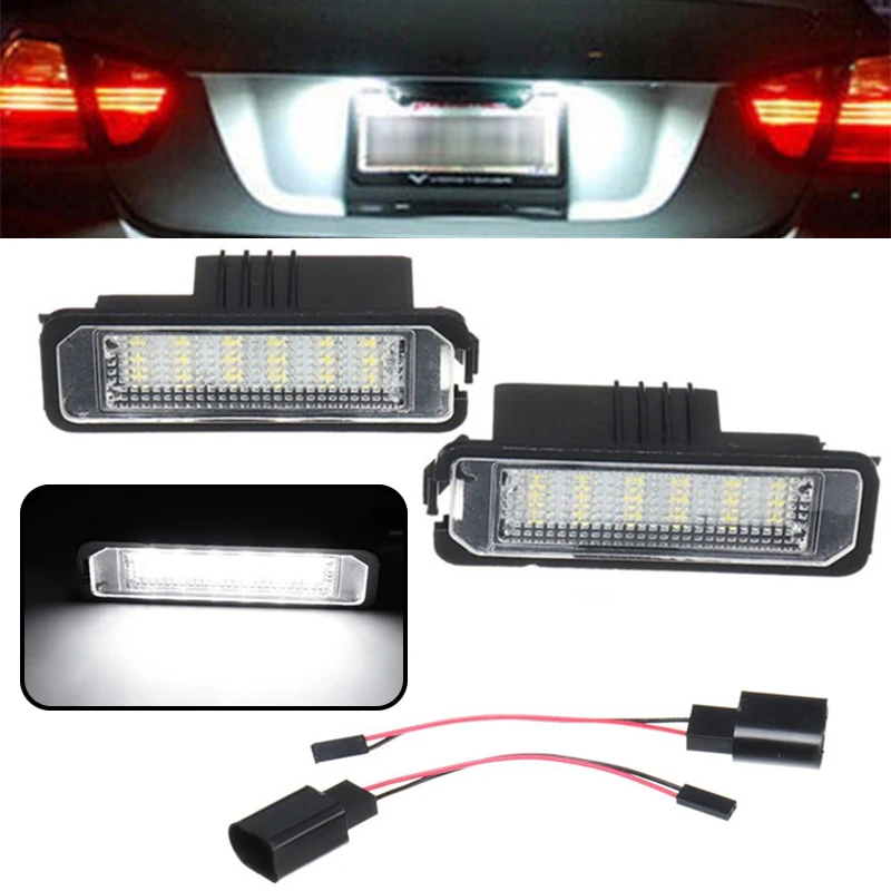 2 Pz 12V 18 Led Numero Di Auto Luci Targa Bianco Per Vw Golf 4 5 6 7 Lupo Scirocco Polo 9N 6R Passat B6 Phaeton