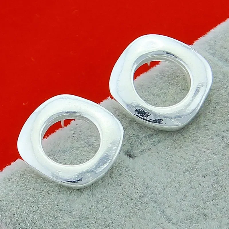 

CHUANGCHENG Earrings rings silver 925 Circle Stud Earrings for Women Wedding Party Gift Accessories Fashion Jewelry