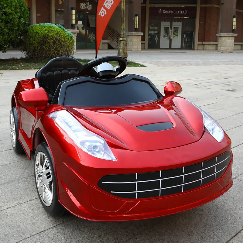 Children's Electric Car Four-wheel Dual-drive Car Baby Stroller Baby Electric Toy Can Sit on The Remote Control