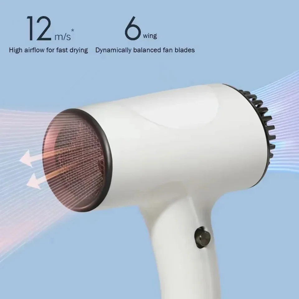 Profissional  Wireless Hair Dryer Home Travel Quick Dry Handy Hairdryer 2600mah USB Rechargeable Powerful 2 Gears Blow Dryer 4
