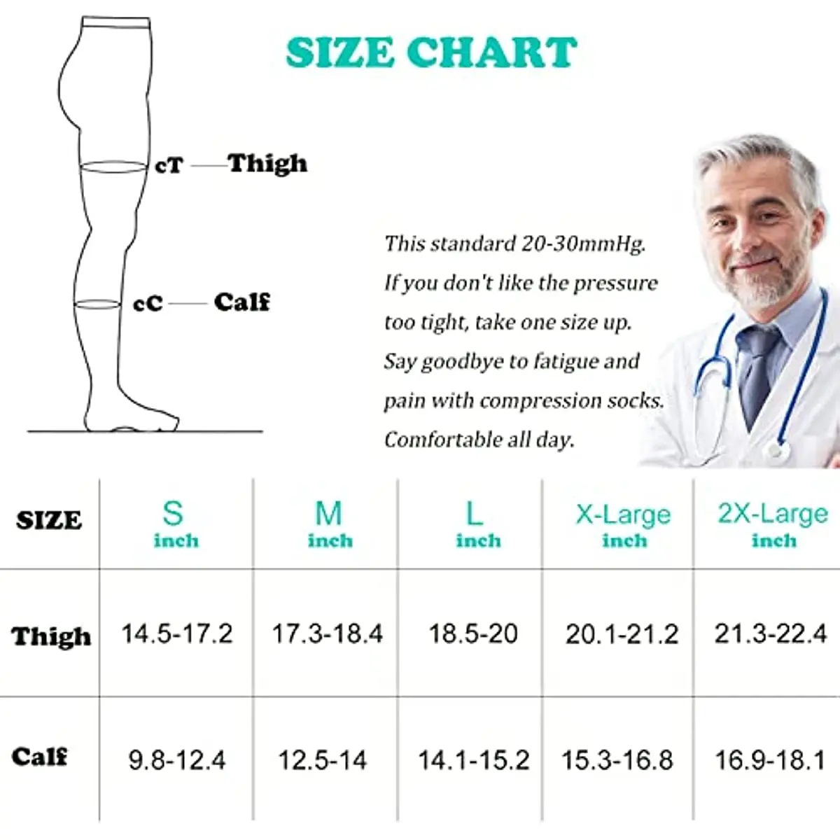 Women Compression Pantyhose Compression Pantyhose Stocking for Women 20-30 MmHg Support Circulation Remove Swelling Relieve Fatigue Comfort