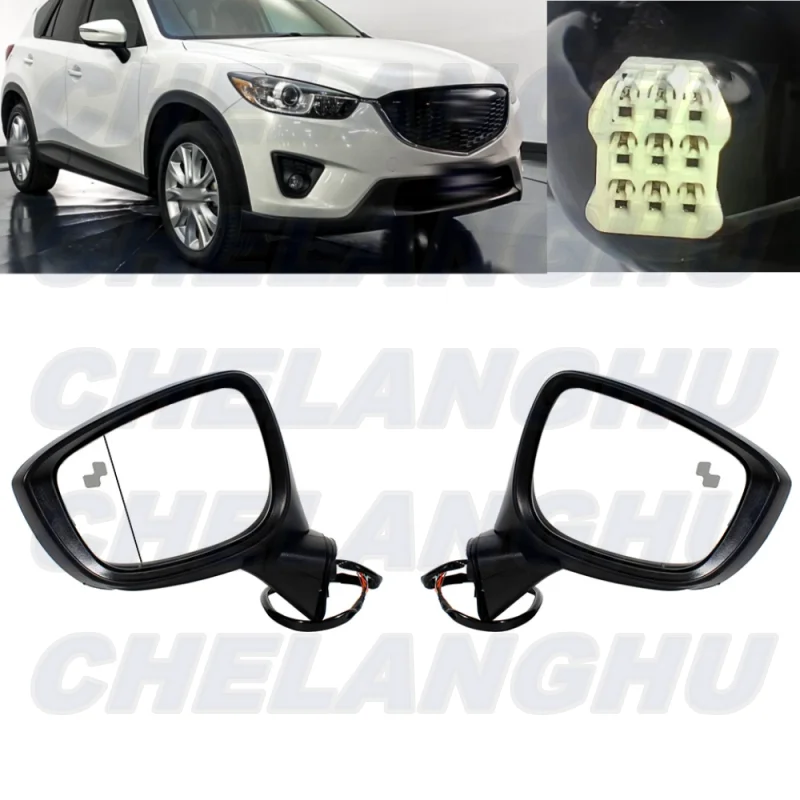 

Для Mazda CX-5 2015 2016 2017 1 пара 9 контактов красное зеркало в сборе с подогревом Регулировка мощности память для поворота слепых зон