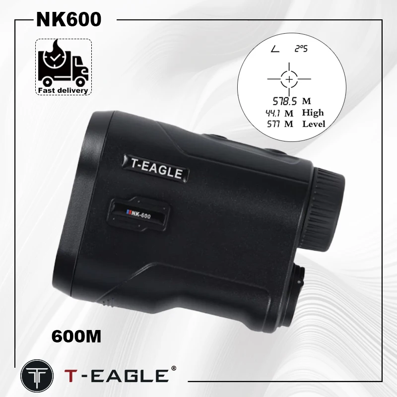 T-EAGLE Outdoor Sports Hunting 600M Range All-Weather Golf Laser Rangefinder Optics Monocular 6 Times Magnification