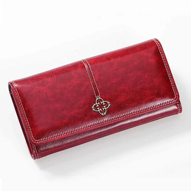 Women's Leather Wallet Woman Luxury Long Wallets Fashion Women Purses Money Bags Handbags Womens Purse Cards Holder Carteras 3