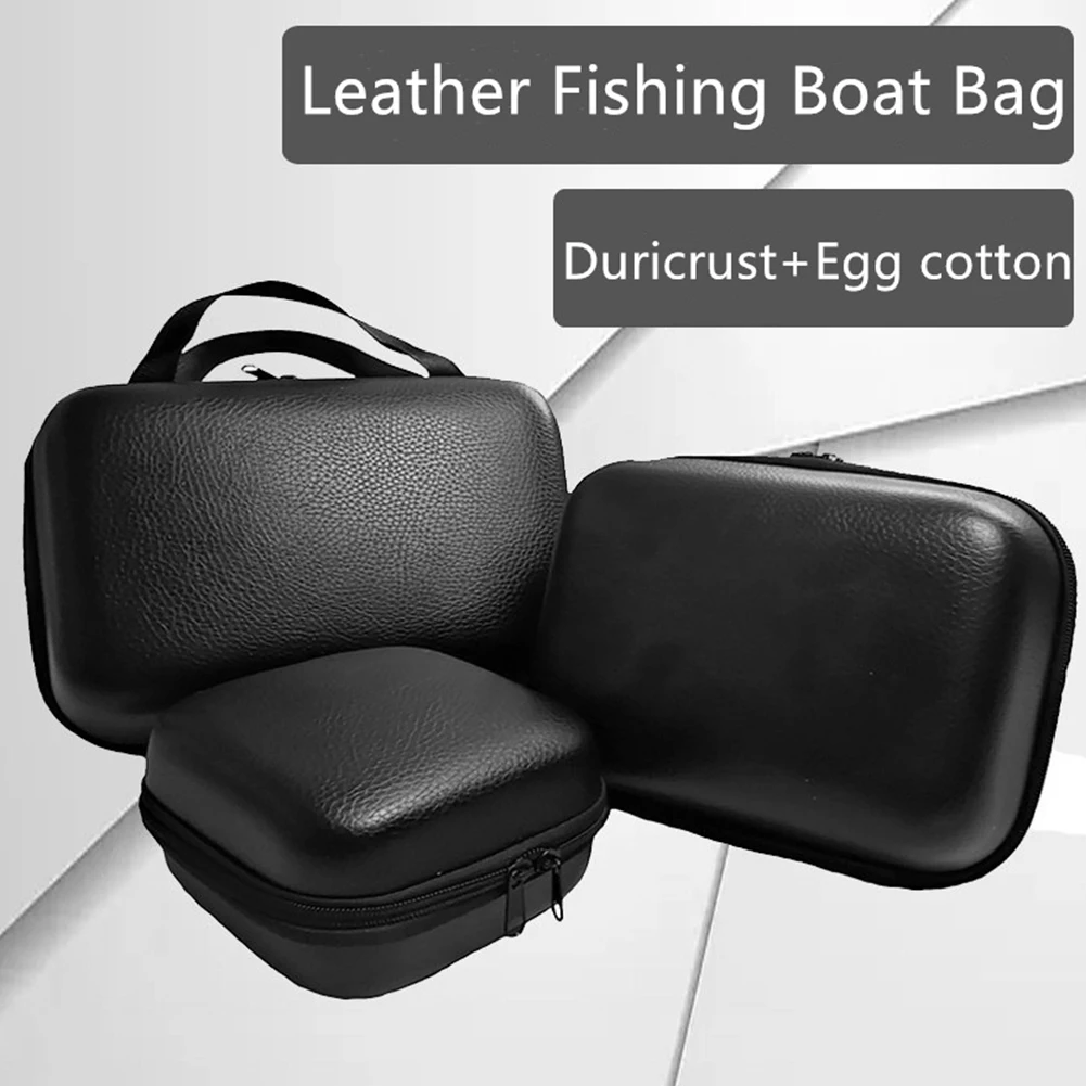 Fishing Bag Spinning Reel Case Cover Leather Fishing Reel Bag Shockproof  Waterproof Fishing Tackle Storage Case PJ199