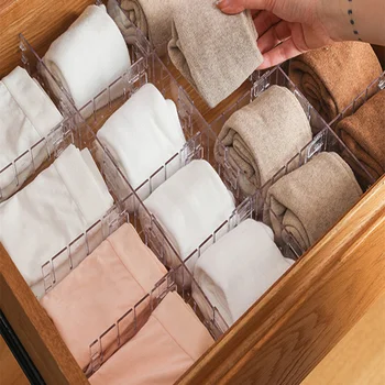 자유롭게 조절 가능한 옷장, 책상, 가정용 서랍 공간용 서랍 칸막이, 세트당 10 개