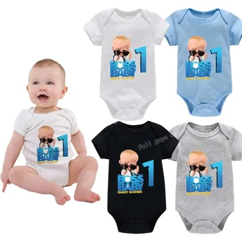 Body per neonati Abbigliamento per compleanno bossato per bambini Pagliaccetto per neonati in un unico pezzo Articoli per bambini appena nati Vestiti per neonati Ragazze Rivela il genere