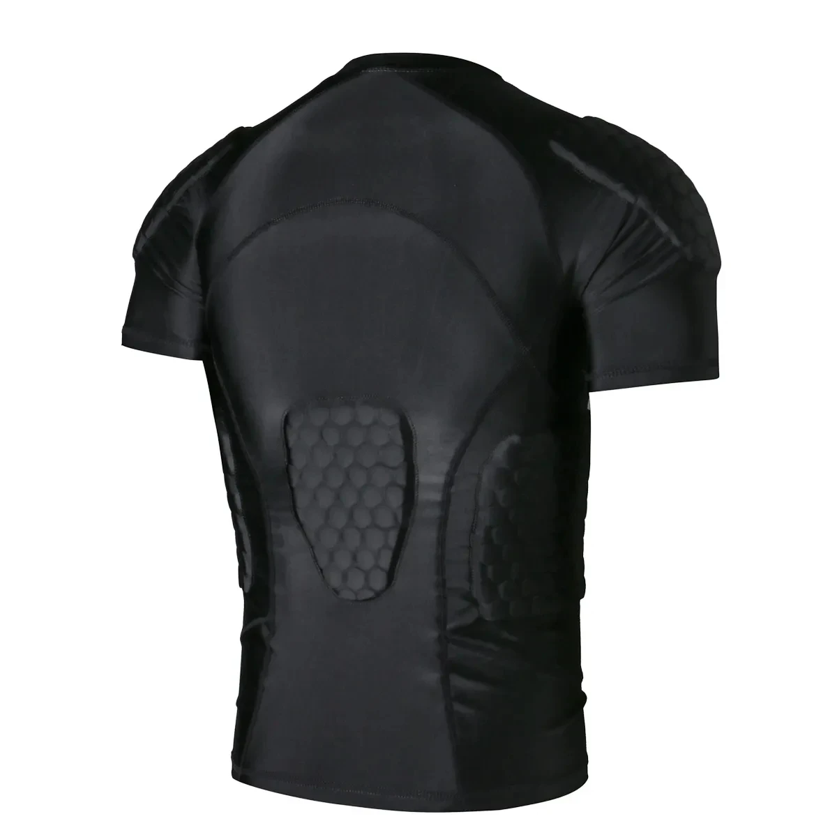 Men's Padded Compression Shirt Protective T Shirt Rib Chest Protector for Football Paintball Baseball Rugby uniform