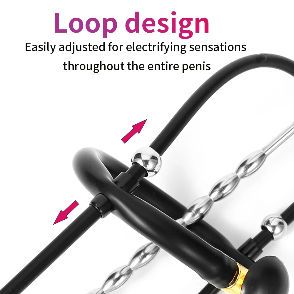 Powerful Urethral Plug Stainless Steel Bead Penis Plug Electric Shock Expander Remote Control Adult Sex Toy Men Masturbator 18+