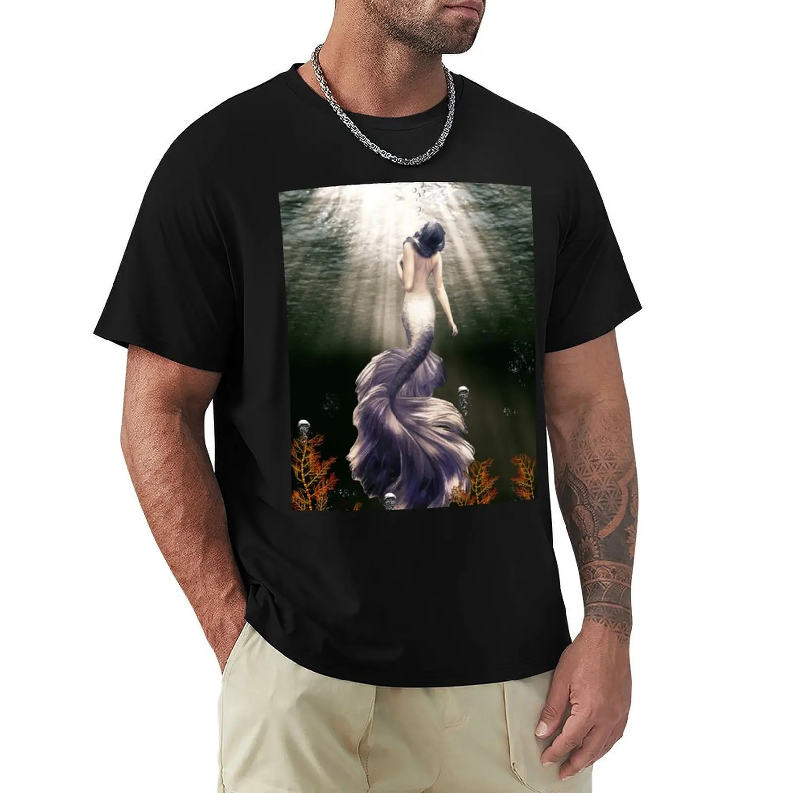

MERMAID FROM THE DEEP T-Shirt animal prinfor boys aesthetic clothes cute clothes mens plain t shirts