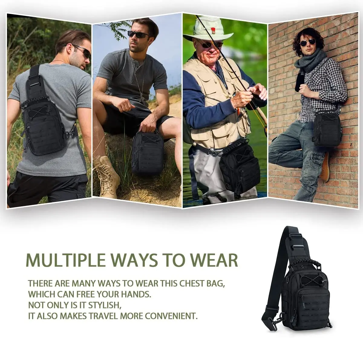 Tactical Shoulder Bag Hunting Riding Hiking Bag Waterproof Equipment Durable Nylon Molle System