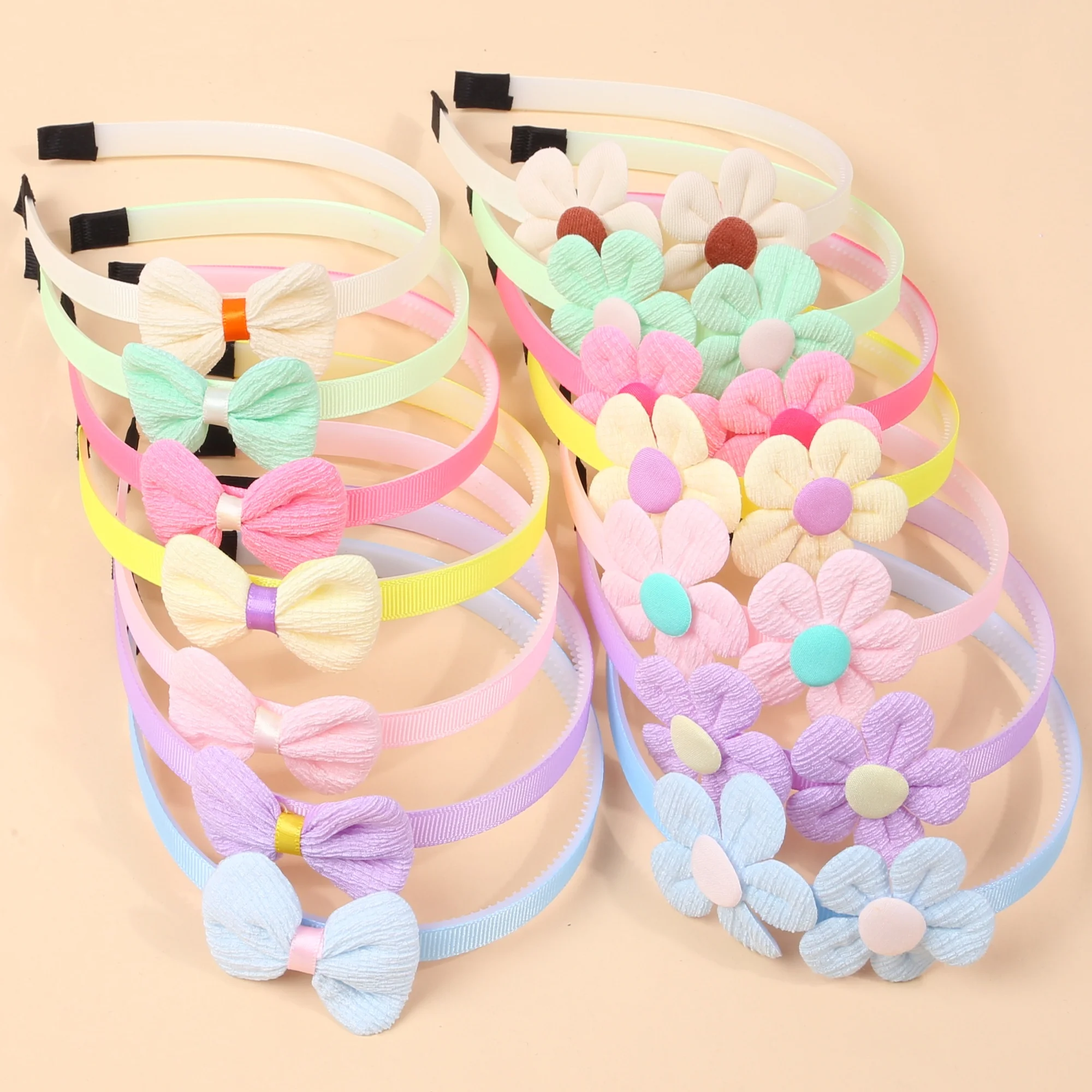 7/14 Stück süße Haarbögen Stirnbänder für Mädchen Stoff Blumen Haarbänder Kinder Kinder Bögen Stirnband Dekoration Party Haarschmuck