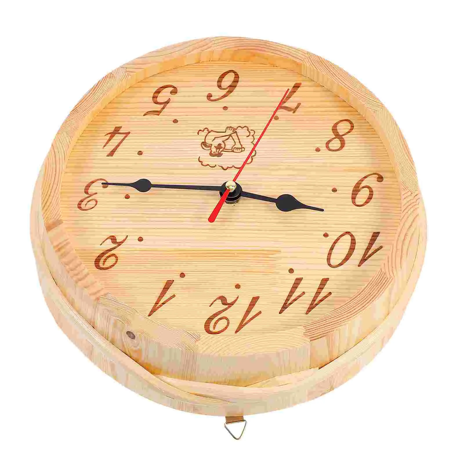 Sauna Wooden Clock Wall Decor Decorative Timer Room Equipment Steam for Hanging Digital 4