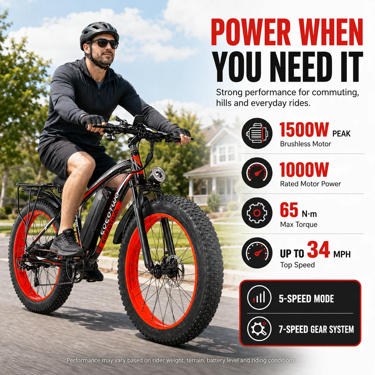 1000W Fat Tire Electric Bike 2