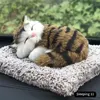 Simulation Mini Cat Toy Cute Cloth Pad Plush Cats with Sound Children Birthday Gifts Creative Imitation Cat Ornaments Home Decor 1