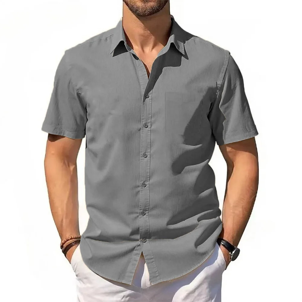 T-shirt da uomo a maniche corte girocollo basic estiva top