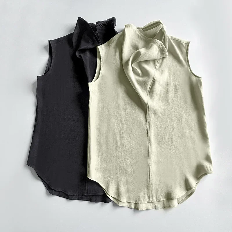 tt-elegant-sleeveless-top-with-pleated-collar-design-for-easy-care-viscous-fiber-blended-soft-lightweight-tank-top