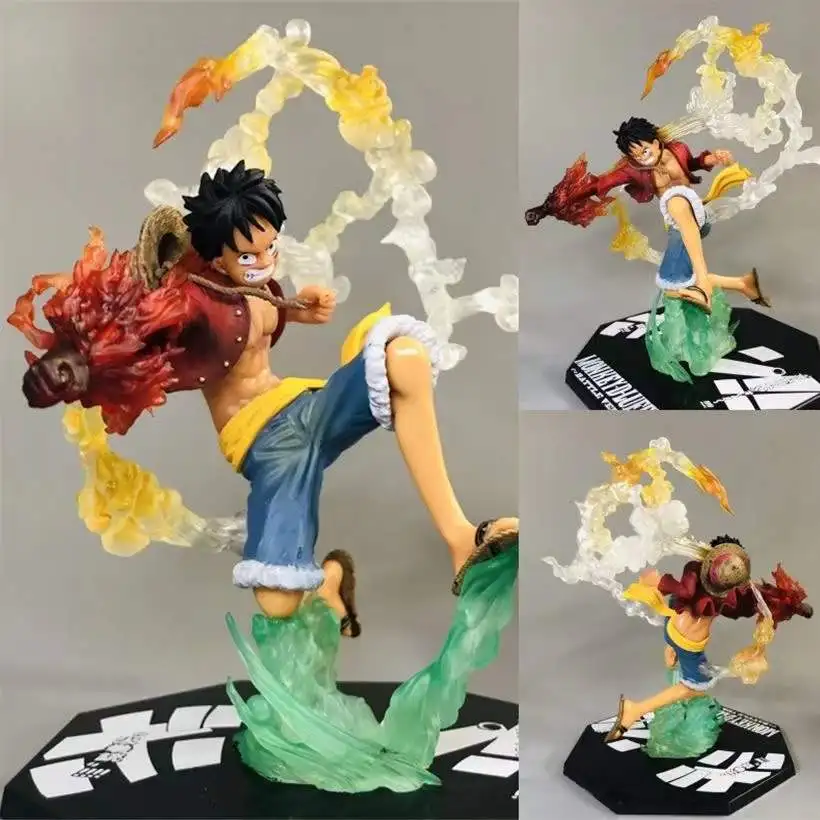 One Piece Anime Monkey = D * Rufy Roronoa Ace Pvc Action Model Collection Cool Stunt Figure Toy Gift