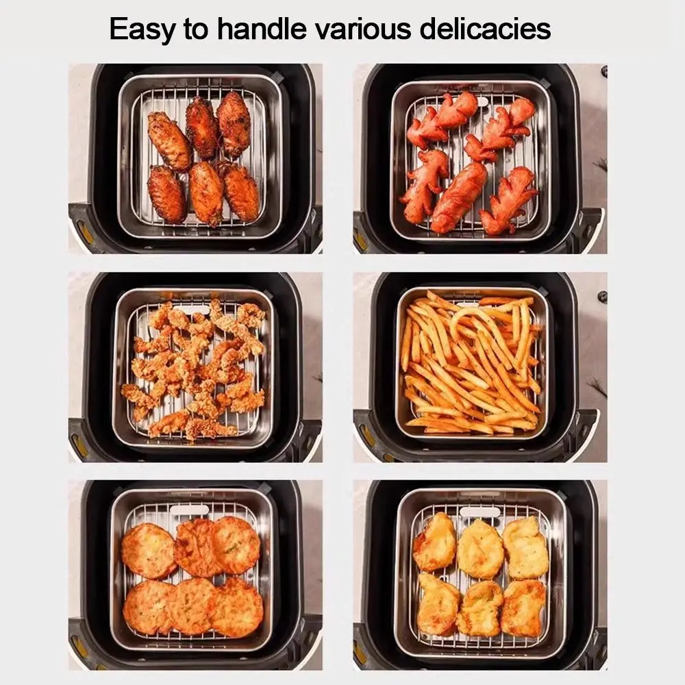 Enhanced Stainless Steel Cooking Rack with Footed Grid for Home Kitchen Ovens and Steamers
