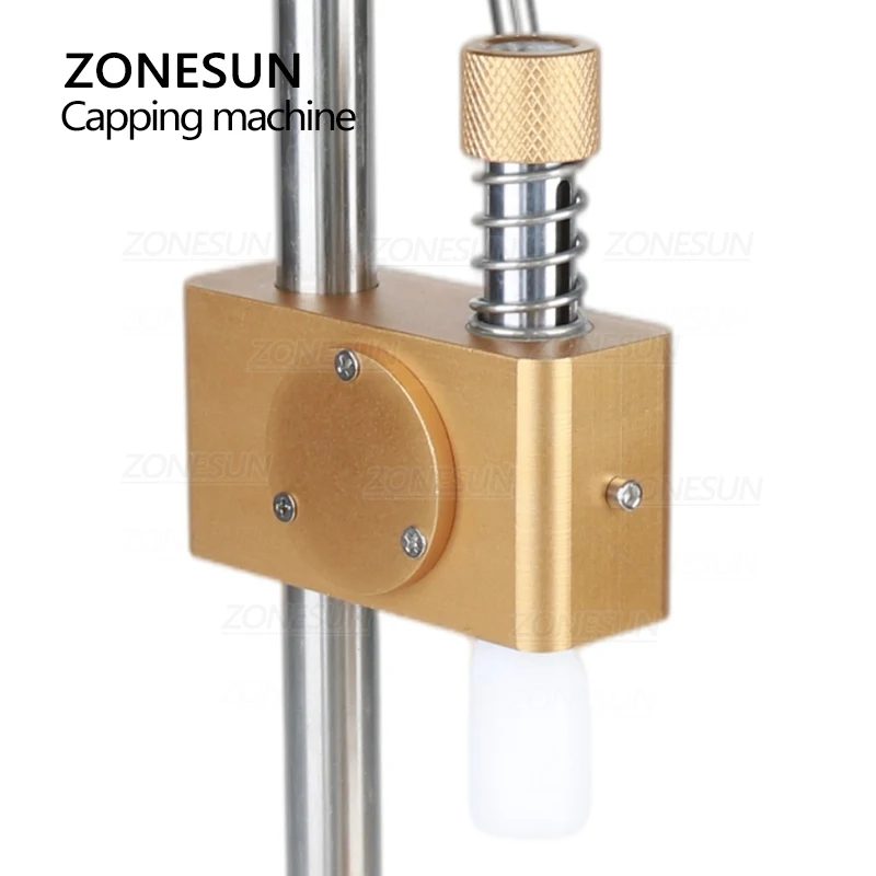 ZONESUN Capping Machine for Collar Ring Crown Perfume Glass Bottle Crimping Pressing Packaging ZS-YG30