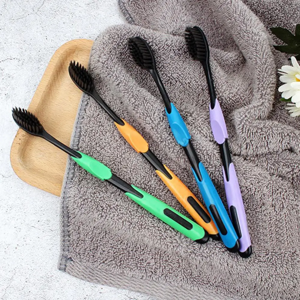 

Зубная щетка для взрослых с бамбуковым углем и мягкой щетиной