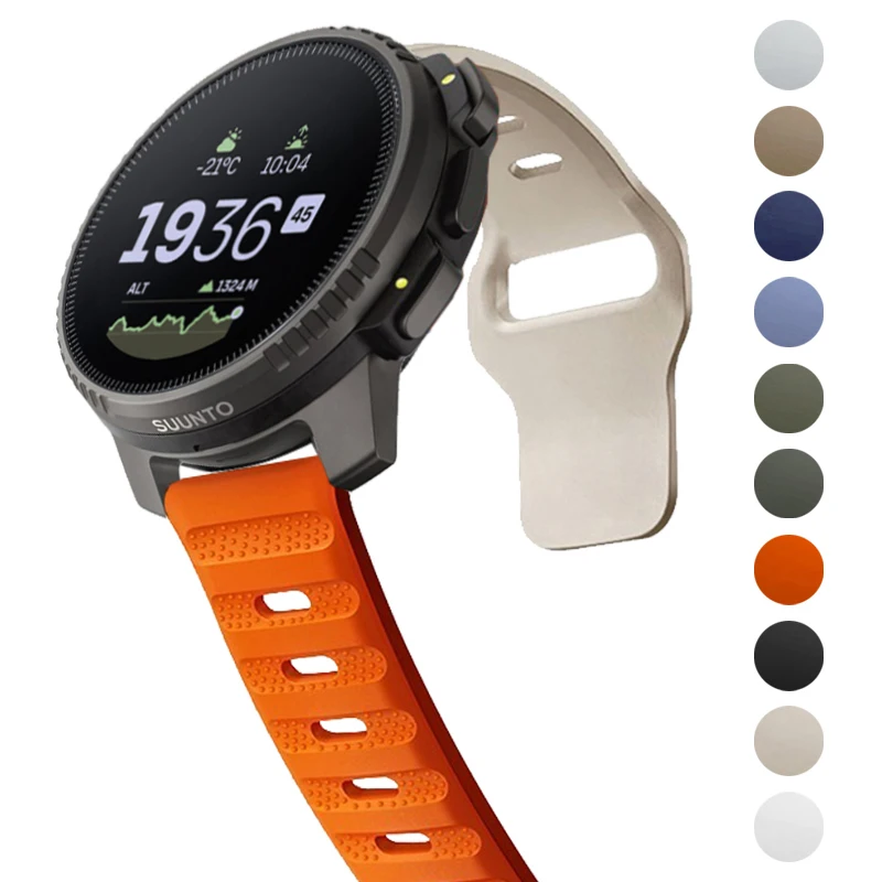 

Sports Silicone Rubber Band For Suunto Vertical / SUUNTO 9 PEAK Pro / 5 PEAK 22mm Watch Strap For Suunto 3 Replacement Watchband