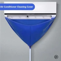 Housse de nettoyage épaisse pour climatiseur, sac de lavage étanche avec tuyau de drainage, protection pour climatiseur mural split, outils de nettoyage 2