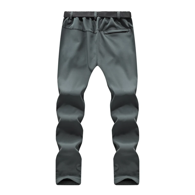 CHRLCK 양털 방수 하이킹 바지 남성 가을 겨울 남성 Softshell FleeceTrousers 캠핑 등산 러닝 야외 바지