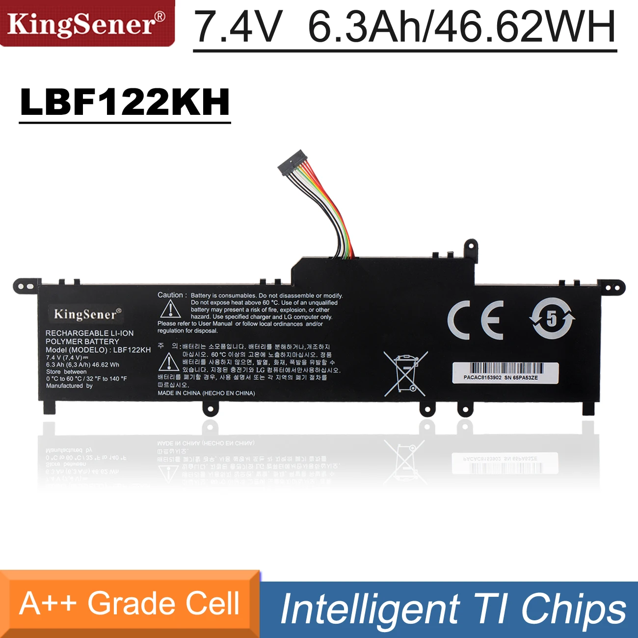 KingSener LBF122KH Laptop Battery For LG Xnote P210 P220 P330 Series Notebook P210-G.AE21G P210-GE25K P210-GE2PK 6300mAh