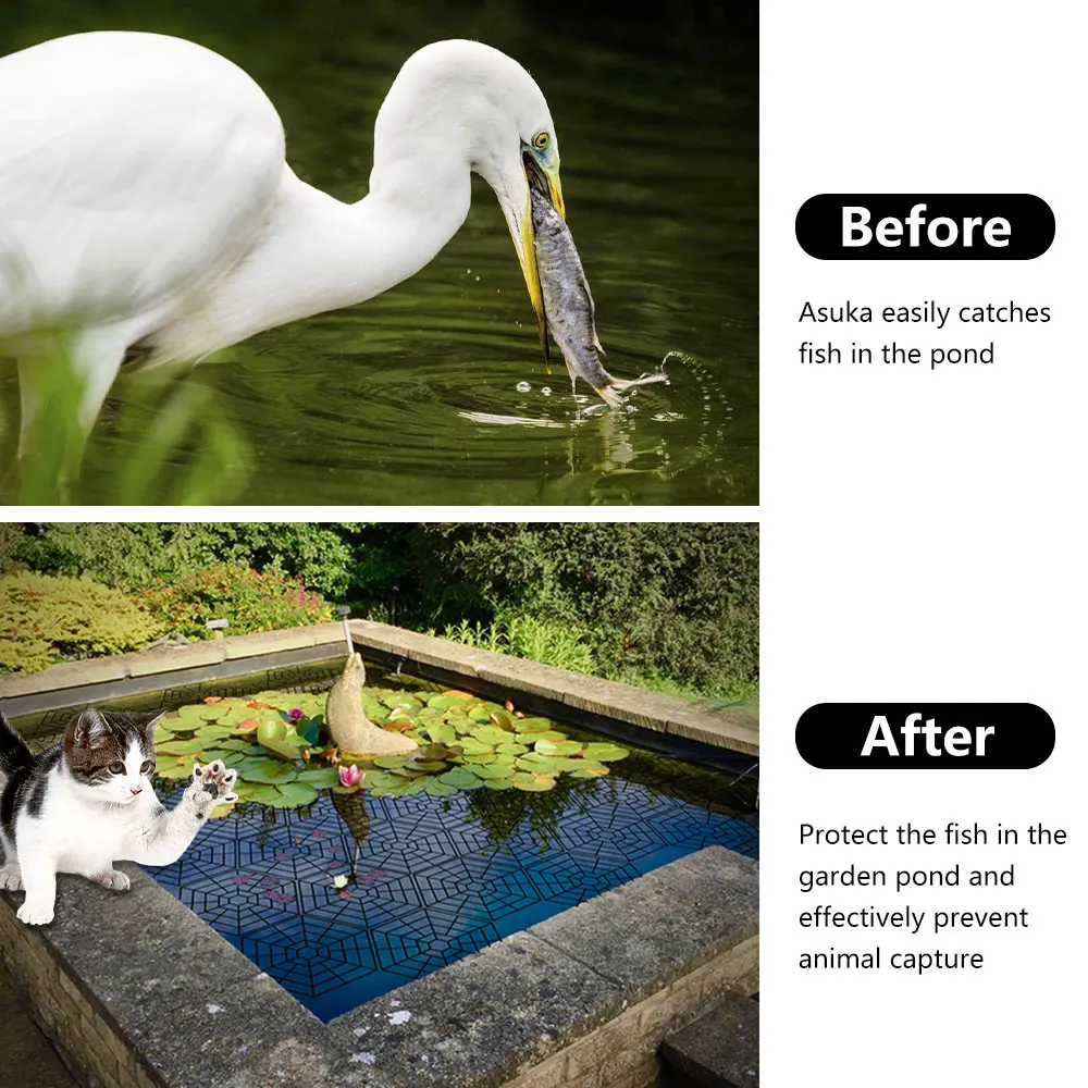 UV Resistant Plastic Pond Fish Protection Net Cover