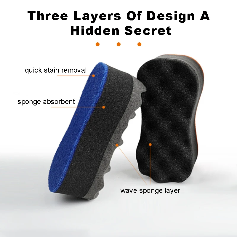 Car damp clean sponge three layers wash sponge block car detailing care tools 1pc