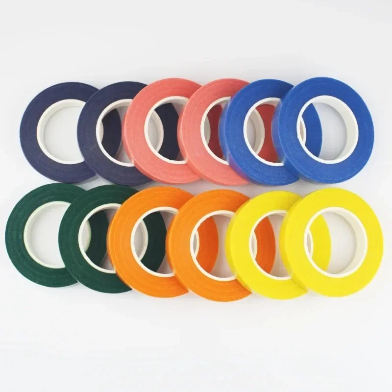 Self-adhesive Bouquet Floral Stem Tape Artificial Flower Stamen Wrapping Florist Green Brown Tapes DIY 12mm Flower Supplies grafting tape