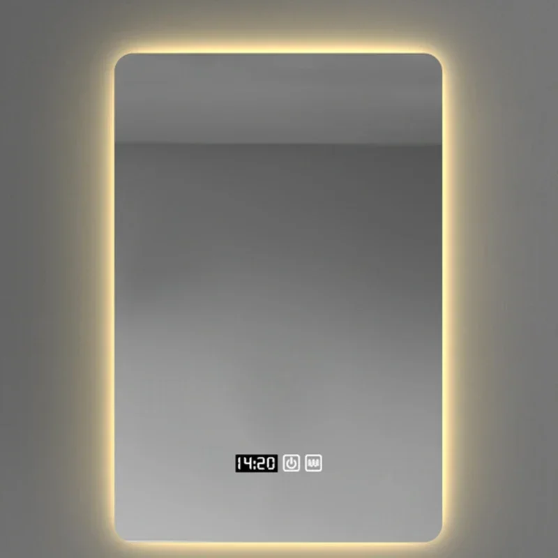 Smart Washroom Mirror Electric Battery Powered Design Bathroom Accessories Warm White Espejo Inteligente
