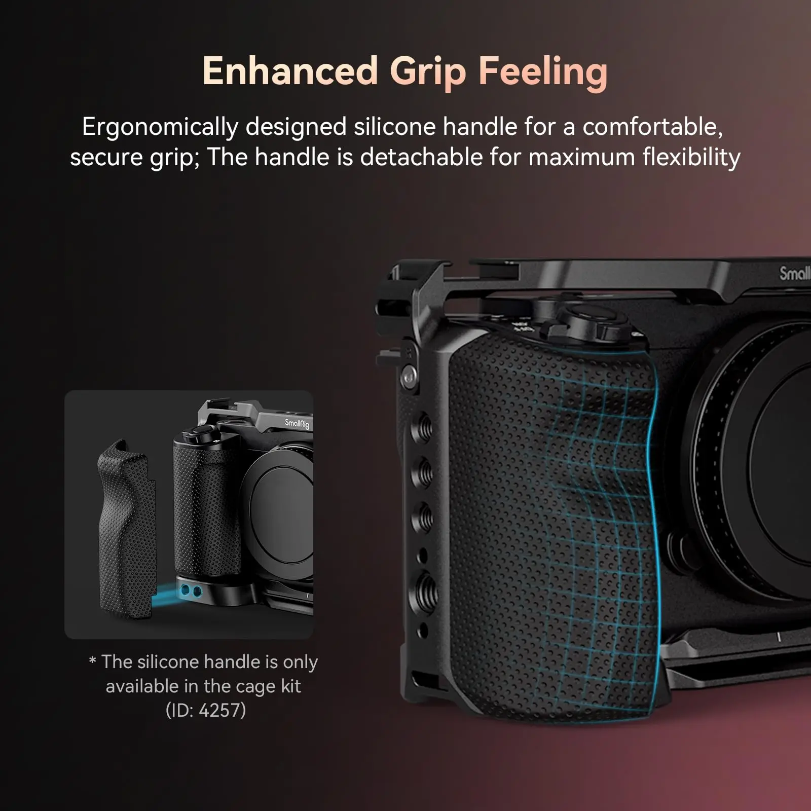 SmallRig ZV-E1 Cage Kit with Silicone Grip & Cable Clamp for