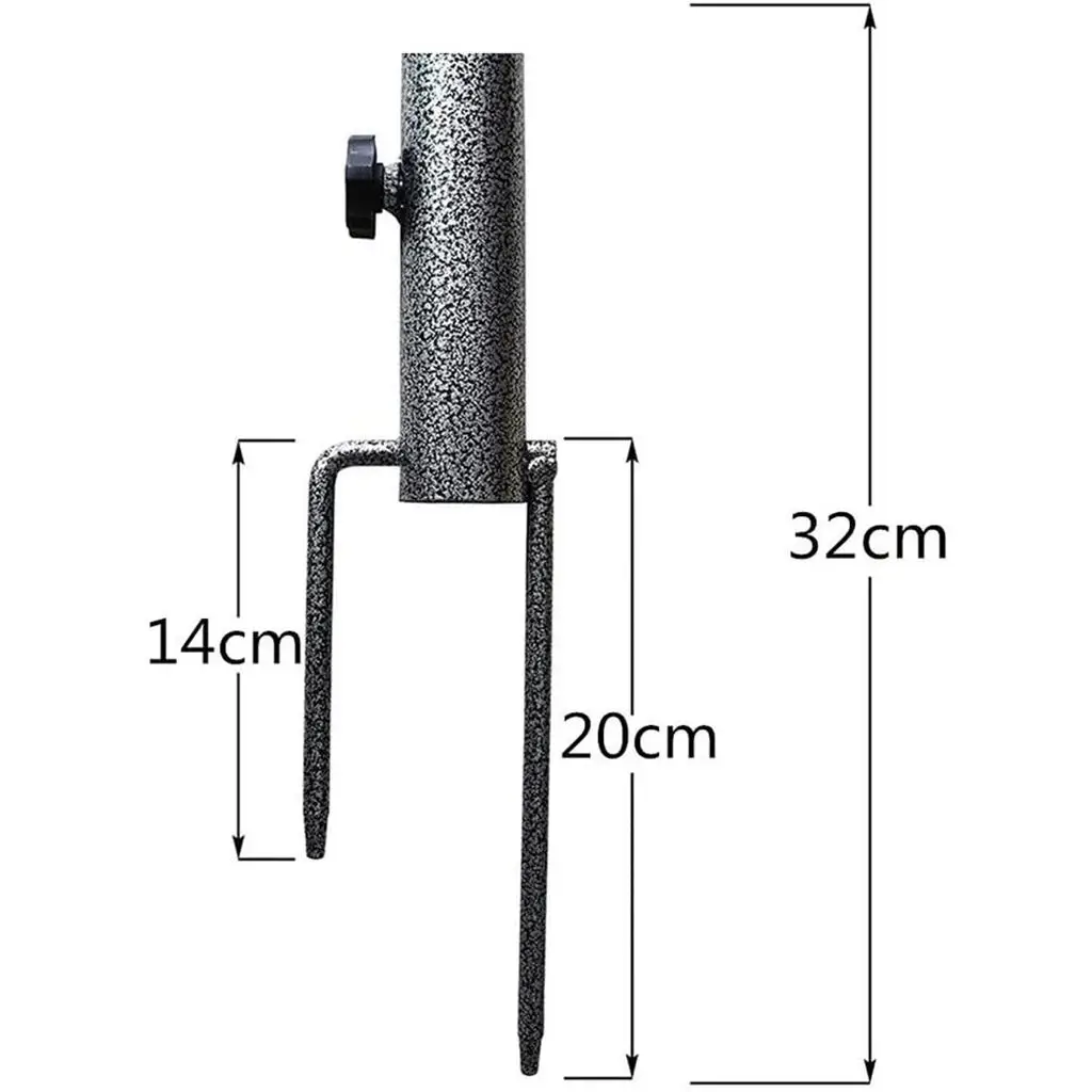 Beach Patio Umbrella Stand Garden Yard Parasol Holder -35mm Poles