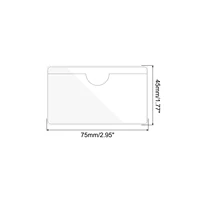 20Pcs Self-Adhesive Label Card Holder Index Card Pockets Holder Clear Plastic Card Holder Adhesive Label Holder with Top Open 2