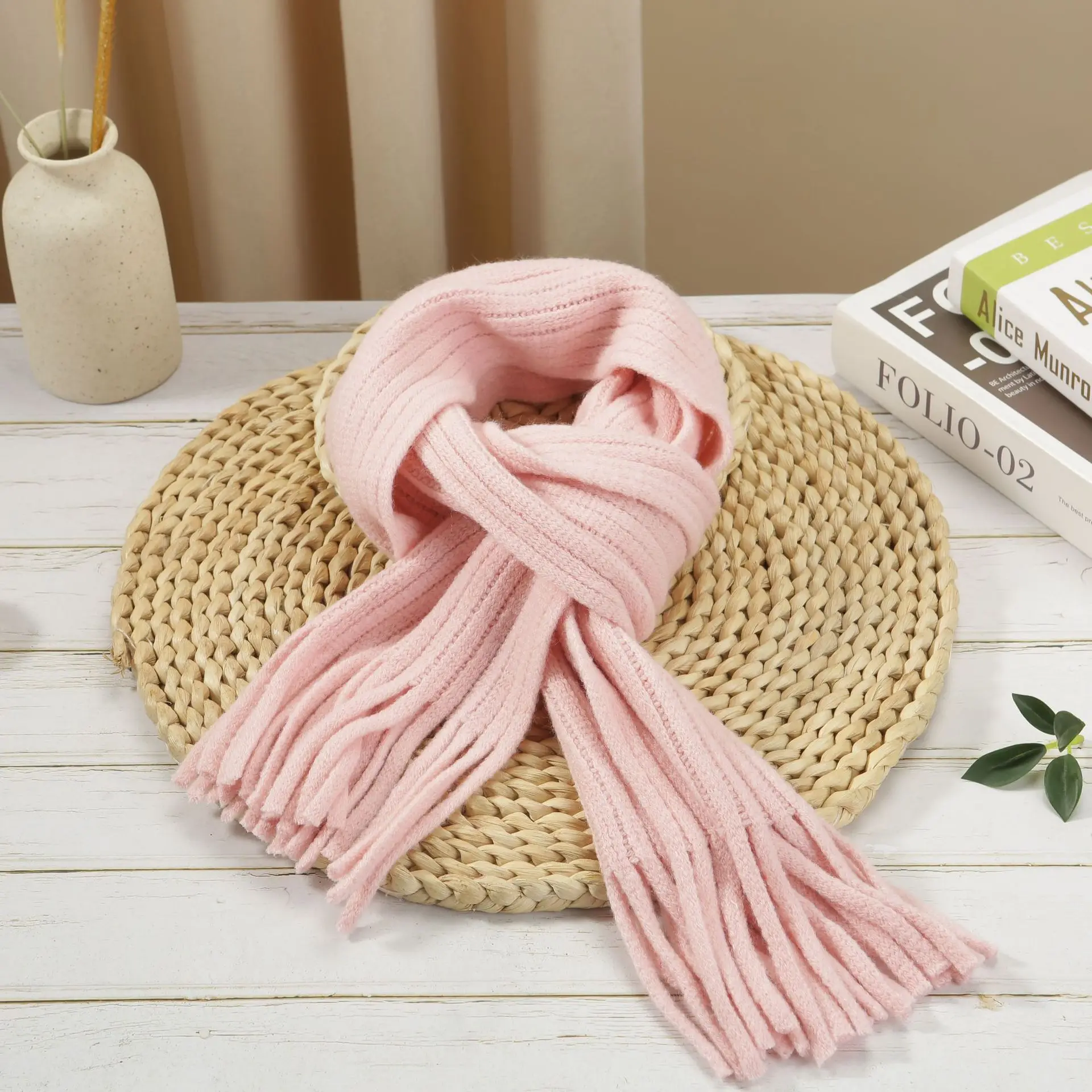 Fashion Boy Girl Winter Warm Scarf Knitting Wool Children Neck Warmer Wrap Outdoor Soft Neck Cover Windproof Protection