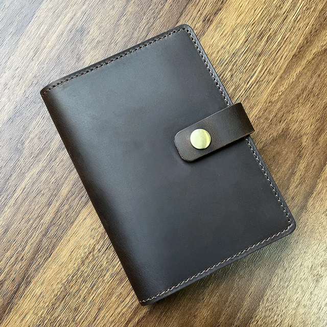 Personalized Leather Passport Cover Grey