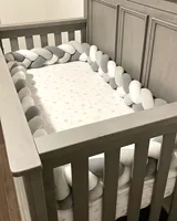 Protecteur de berceau pour bébé, coussin à nœud tressé pour nourrissons et enfants, 3 actions, pare-chocs dans le berceau du nouveau-né, 1M/2M/3M/4M 2