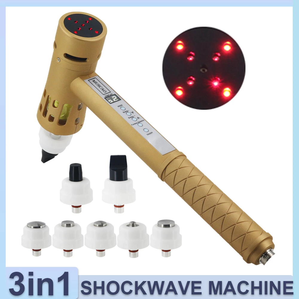 

Профессиональный ударно-волновой терапевтический аппарат 650 нм, лазерная красная лампа, хиропрактика, расслабляющий массажер для снятия боли в плечах и теле