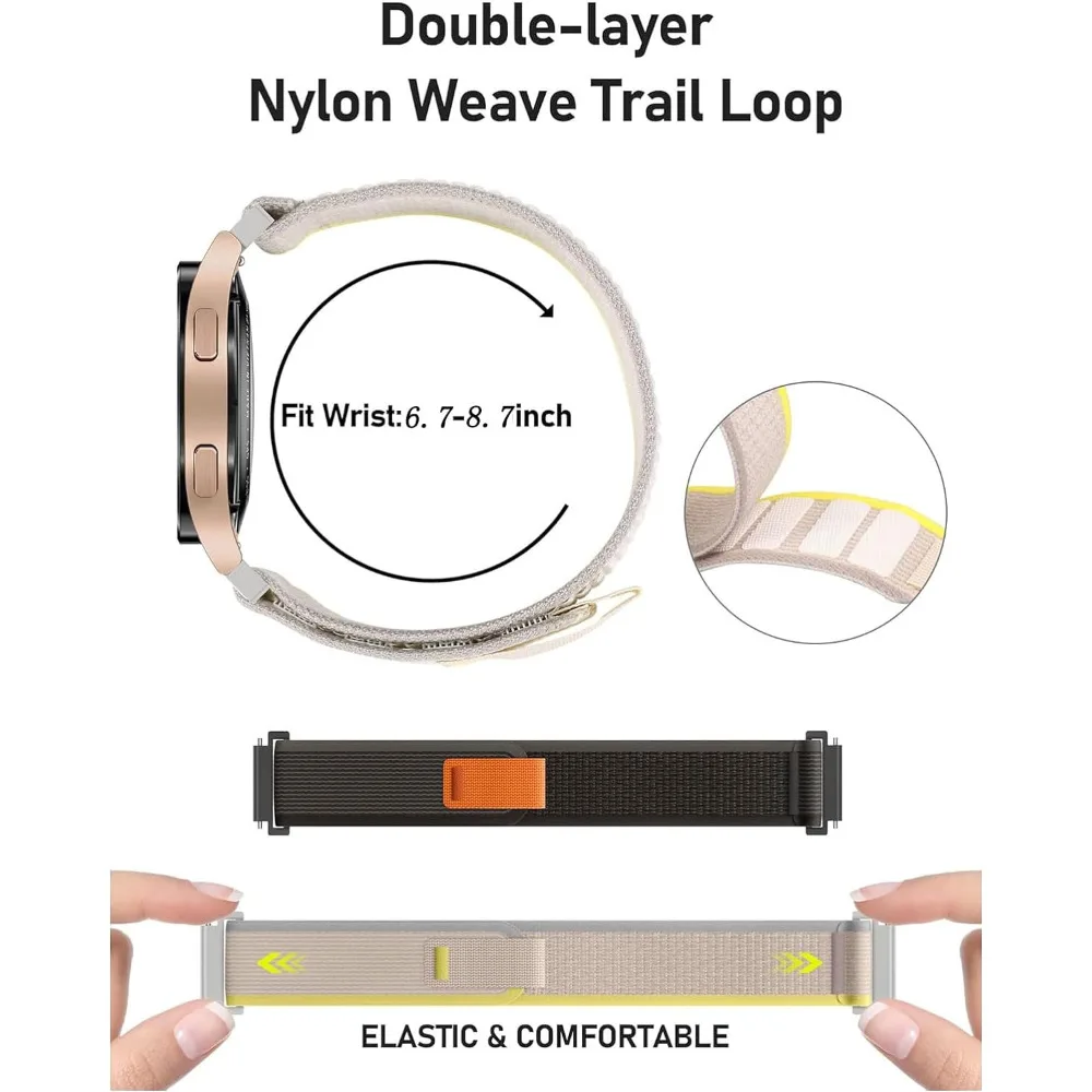 Premium Nylon Sport Loop Watch Band, Adjustable Strap, Universal Fit